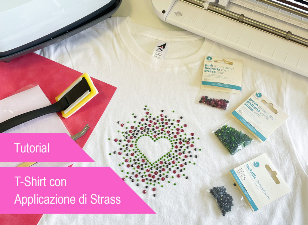 T-Shirt con Applicazione di Strass