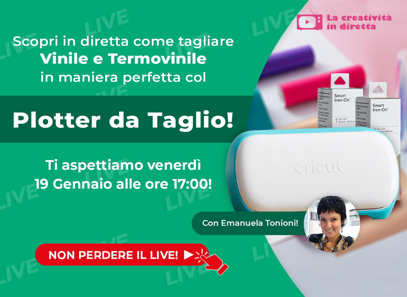 Live Shopping: tagliamo vinile e termovinile col plotter da taglio!