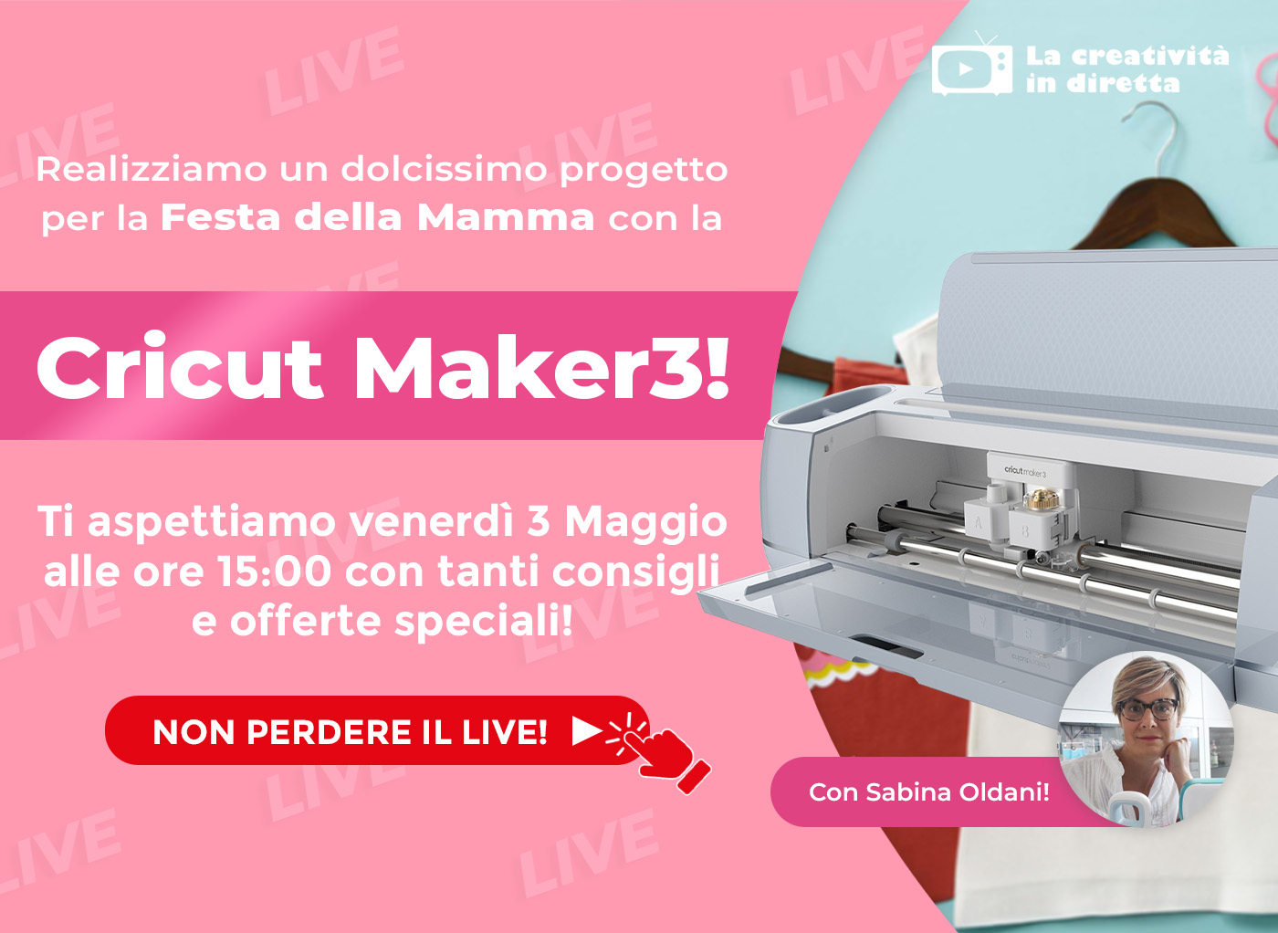Live Shopping: realizziamo un progetto per la Festa della Mamma con Cricut Maker 3!