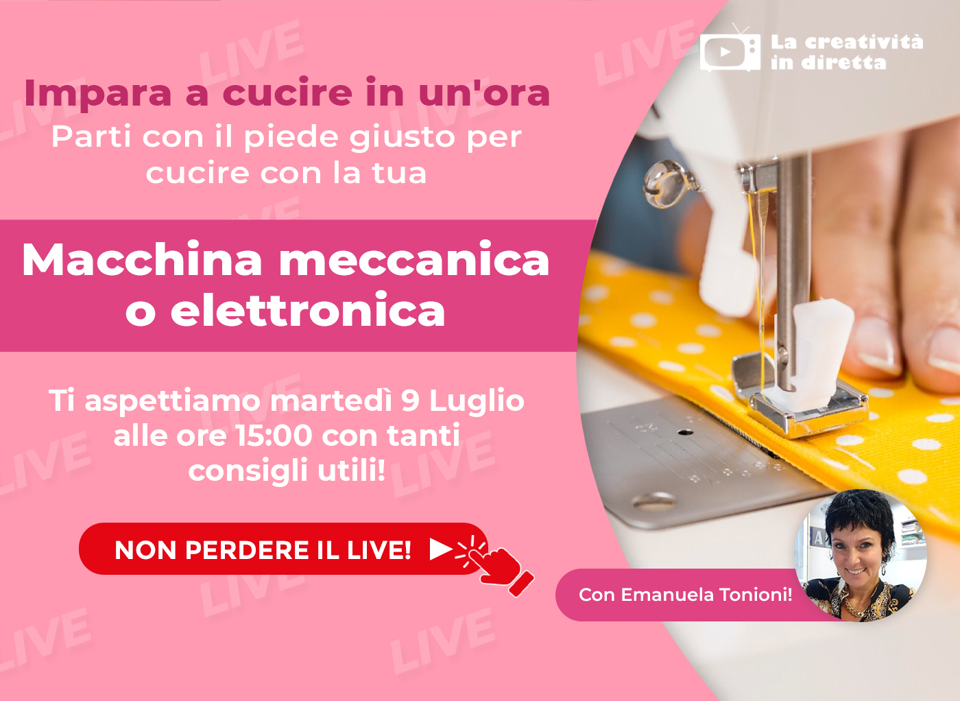 Diretta: Impara a cucire in un’ora!