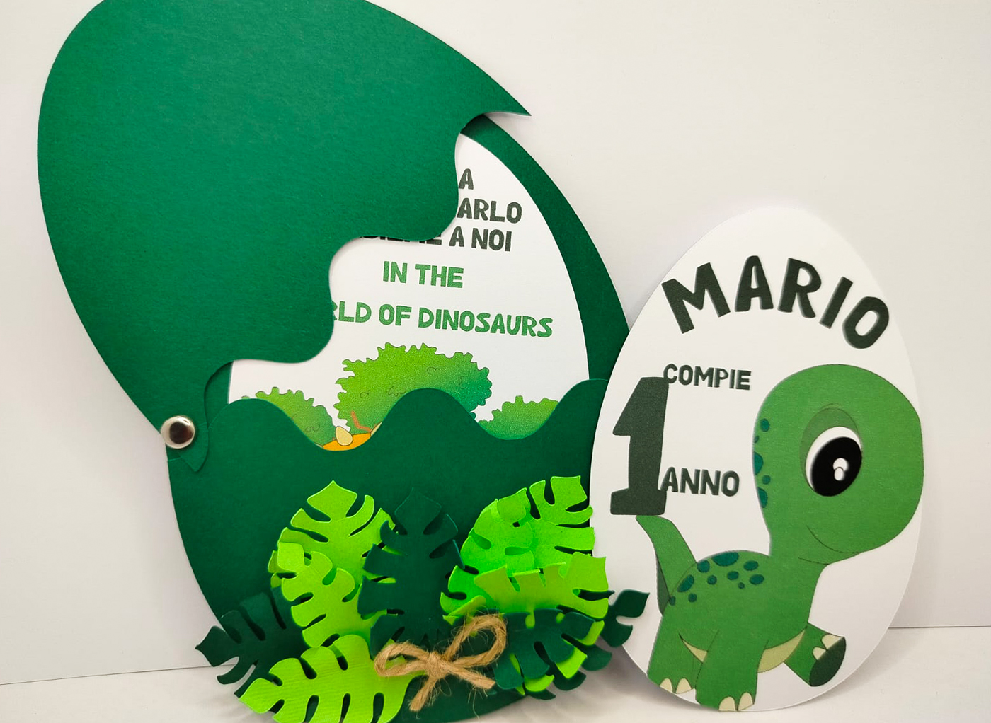 Dino-Invito in cartoncino