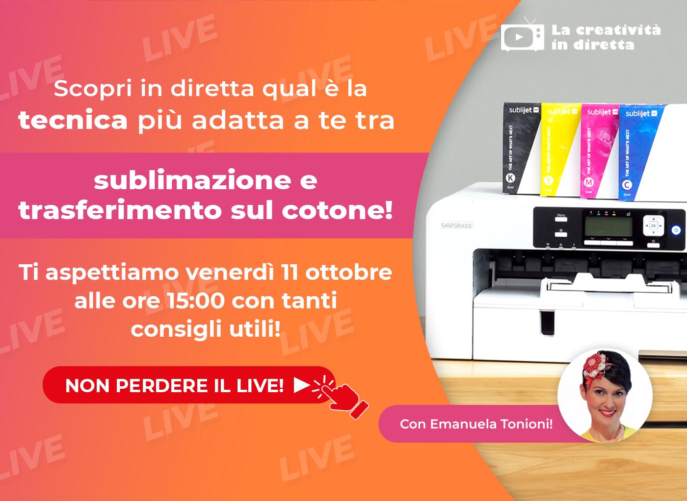 Live Shopping: sublimazione o trasferimento sul cotone, cosa scegliere?