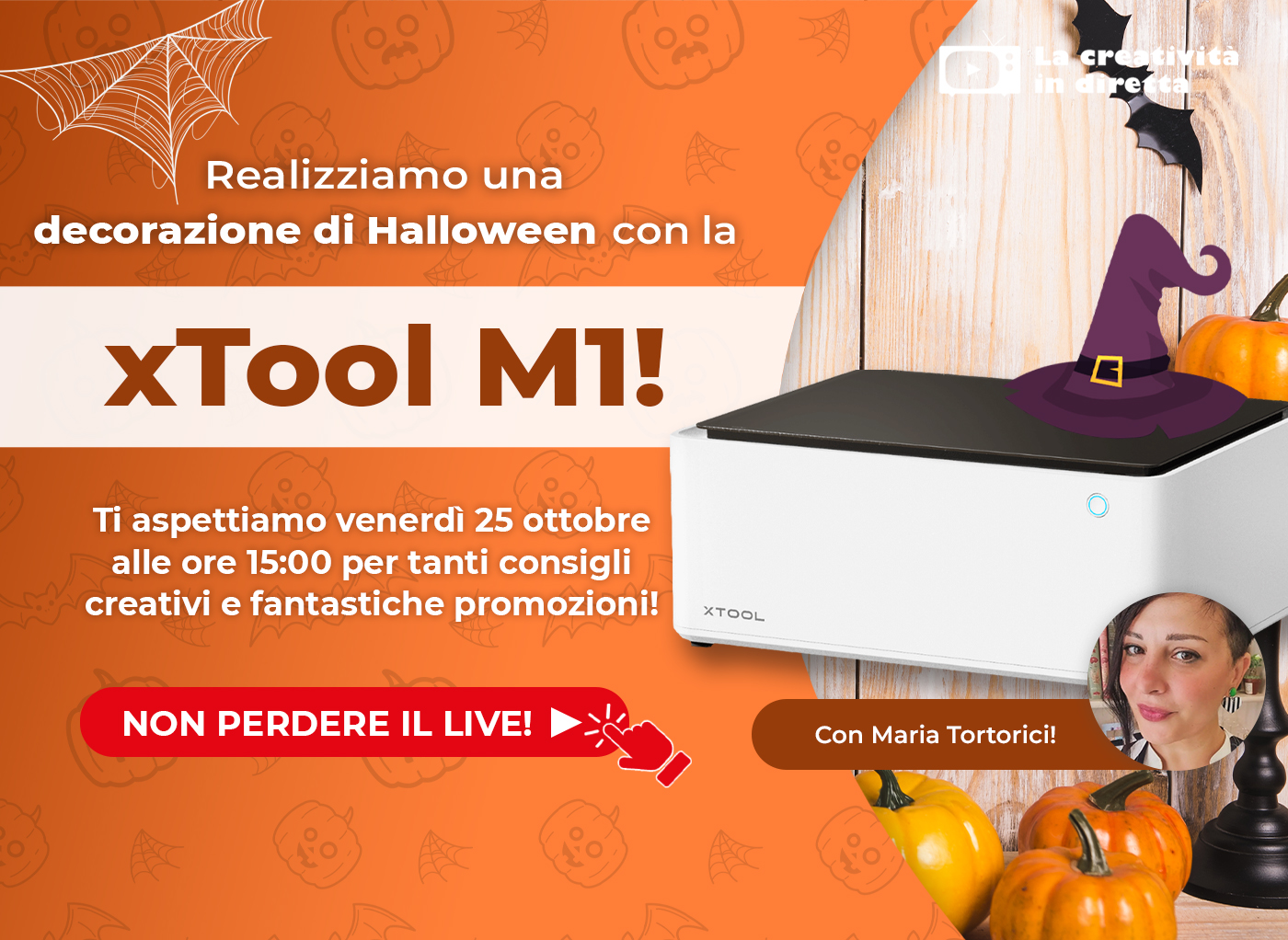 Live Shopping: realiazziamo una decorazione di Halloween con la xTool M1!
