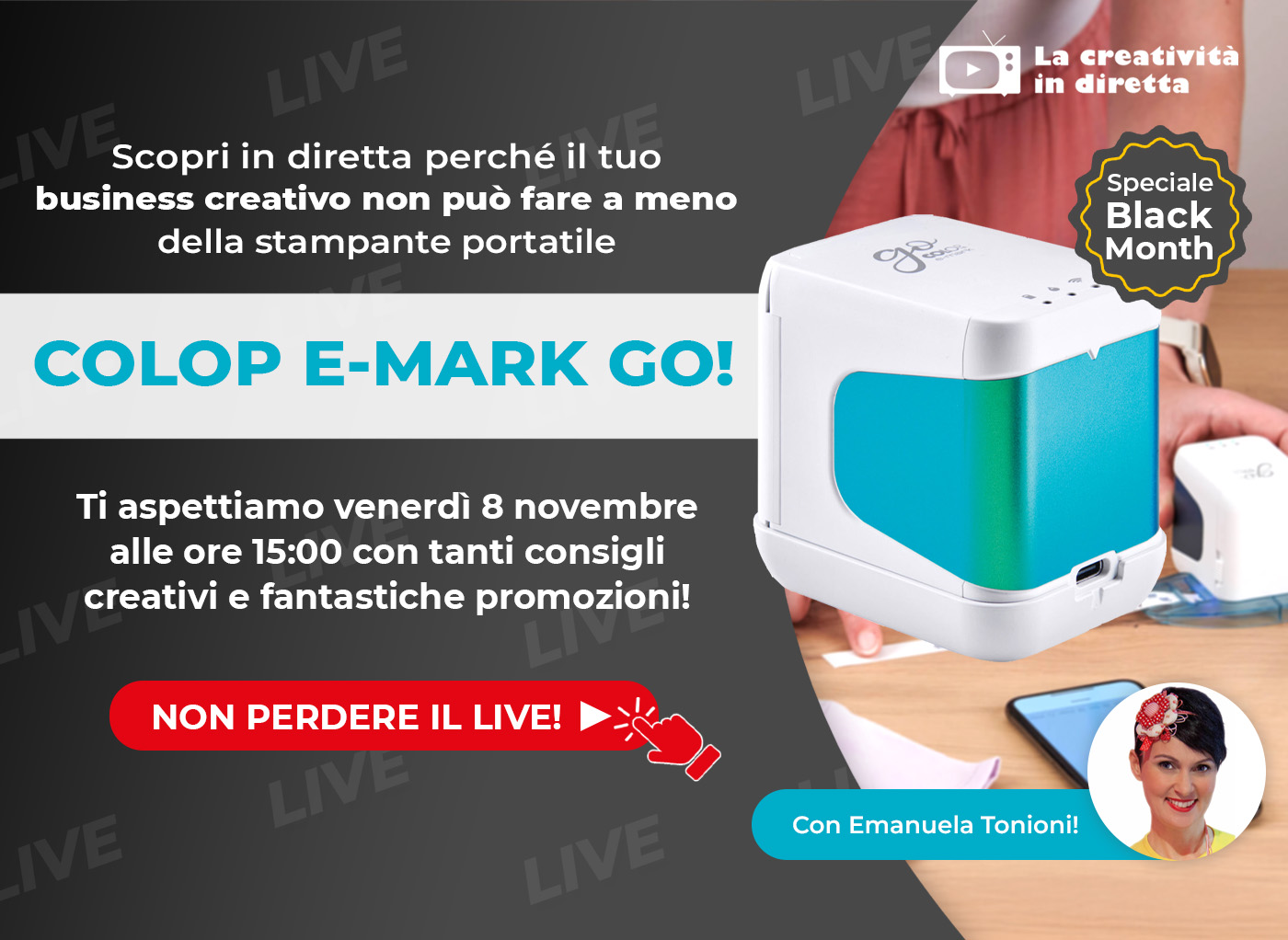 Live Shopping: scopri le potenzialità della Colop Emark GO nel tuo business!