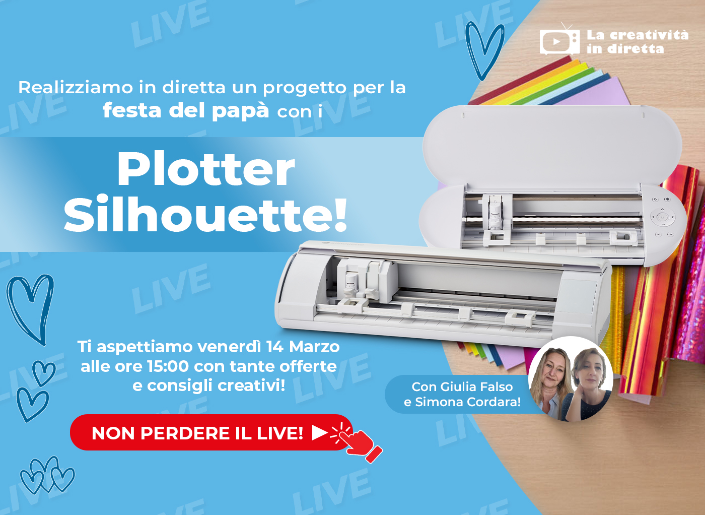 Live Shopping: creiamo un progetto per la Festa del Papà con i plotter da taglio Silhouette!