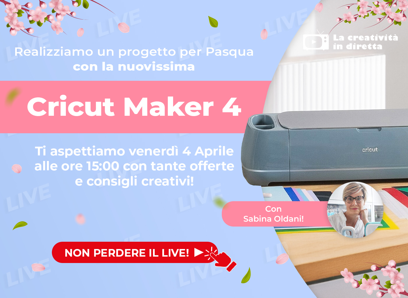 Live Shopping: Realizziamo un progetto per Pasqua con la nuovissima Cricut Maker 4!
