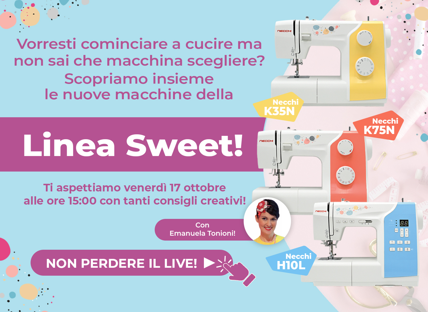 Nuove macchine Necchi Sweet: scopri le novità!