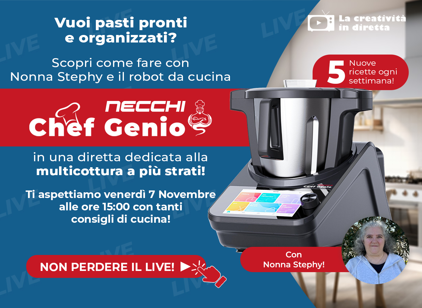 Scopriamo la cottura a più strati con Nonna Stephy e Necchi Chef Genio!